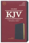 KJV Large Print Compact Reference Bible, Black LeatherTouch